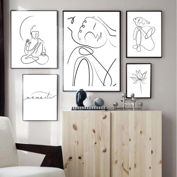 paintings minimalist meditating buddha line canvas painting posters and prints pictures decoration wall art for living room home decor
paintings minimalist meditating buddha line canvas painting posters and prints pictures decoration wall art for living room home decor