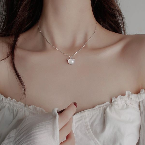 opal this life horns new chain necklace design feeling female niche clavicle, Silver
opal this life horns new chain necklace design feeling female niche clavicle, Silver
