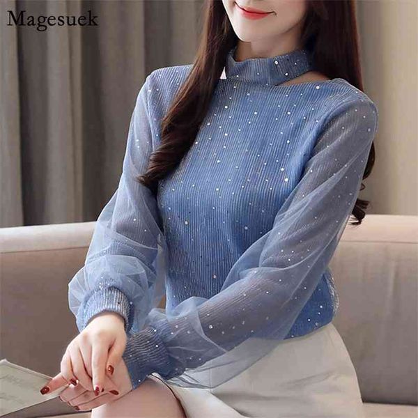 fashion lace mesh chiffon blouse women autumn solid sequins shirt long sleeve office blouses casual blusa 10531 210512, White
fashion lace mesh chiffon blouse women autumn solid sequins shirt long sleeve office blouses casual blusa 10531 210512, White