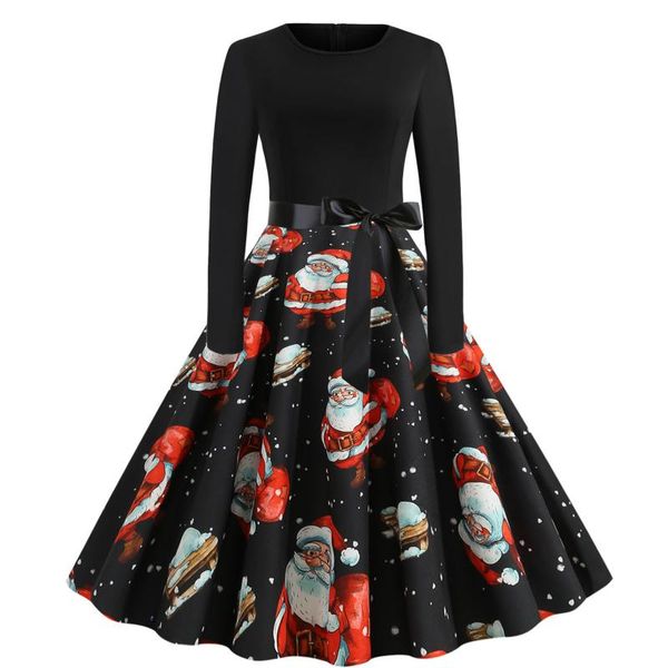 casual dresses vintage dress women merry christmas santa claus print plus size fashion party ladies elegant, Black;gray
casual dresses vintage dress women merry christmas santa claus print plus size fashion party ladies elegant, Black;gray