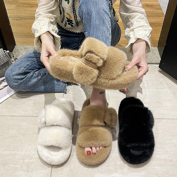 slippers faux fur home fluffy women slides comfort furry flat sandals female cute shoes for woman indoor flip flops, Black
slippers faux fur home fluffy women slides comfort furry flat sandals female cute shoes for woman indoor flip flops, Black