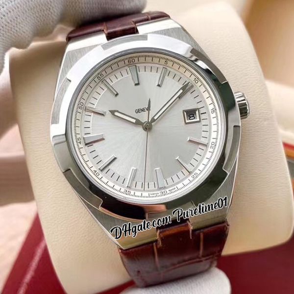 overseas a21j automatic mens watch 42mm steel case silver dial white stick markers date brown leather strap sports watches 3 styles puretime, Slivery;brown
overseas a21j automatic mens watch 42mm steel case silver dial white stick markers date brown leather strap sports watches 3 styles puretime, Slivery;brown