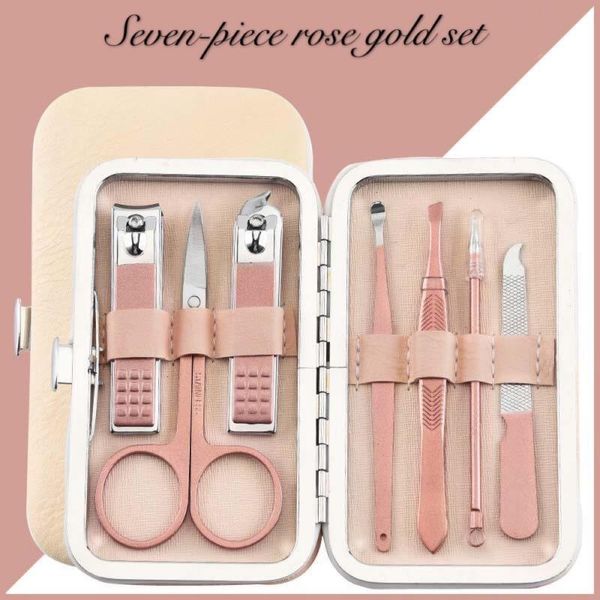 nail art kits 7 pieces/set of stainless steel rose gold clippers set care tools thickened pu leather
nail art kits 7 pieces/set of stainless steel rose gold clippers set care tools thickened pu leather