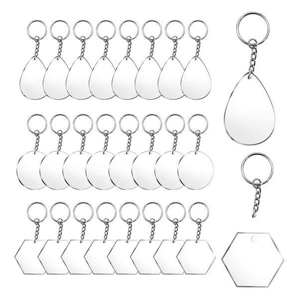 pieces acrylic blanks with key chain rings transparent keychain hole for diy projects and crafts hooks & rails
pieces acrylic blanks with key chain rings transparent keychain hole for diy projects and crafts hooks & rails