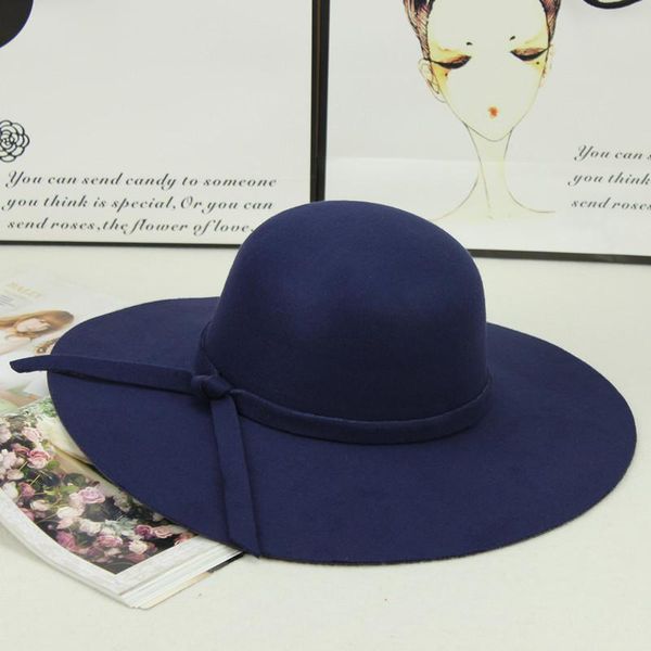 wide brim hats cosum brand fashion bowler hat vintage women ladies floppy wool, Blue;gray
wide brim hats cosum brand fashion bowler hat vintage women ladies floppy wool, Blue;gray