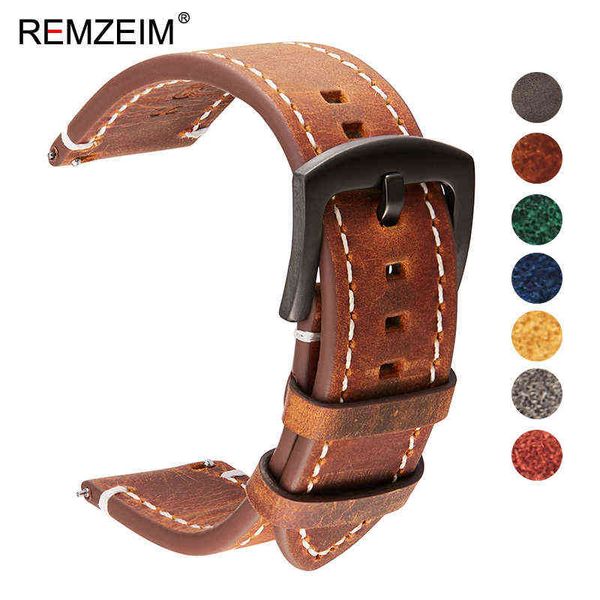 remzeim genuine leather watchbands bracelet black blue gray brown cowhide watch strap women men 18mm 20mm 22mm 24mm wrist band h1123, Black;brown
remzeim genuine leather watchbands bracelet black blue gray brown cowhide watch strap women men 18mm 20mm 22mm 24mm wrist band h1123, Black;brown