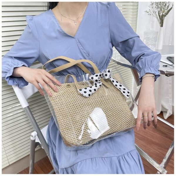 evening bags women's bag 2021 korean single shoulder large capacity transparent jelly tote leisure straw woven handbag girl
evening bags women's bag 2021 korean single shoulder large capacity transparent jelly tote leisure straw woven handbag girl