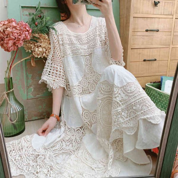 casual dresses woman spring summer mori girls sweet elegant crochet lace long korean fashion hollow out embriodery midi hsk8, Black;gray
casual dresses woman spring summer mori girls sweet elegant crochet lace long korean fashion hollow out embriodery midi hsk8, Black;gray