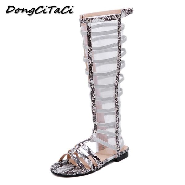 dongcitaci 2021 summer knee high women gladiator sandals shoes woman snake print rome casual flat side zipper 35-41, Black
dongcitaci 2021 summer knee high women gladiator sandals shoes woman snake print rome casual flat side zipper 35-41, Black