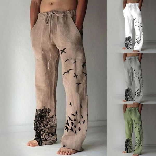 men's pants 50%men flying bird print pockets autumn winter loose printed straight trousers for daily wear, Black
men's pants 50%men flying bird print pockets autumn winter loose printed straight trousers for daily wear, Black
