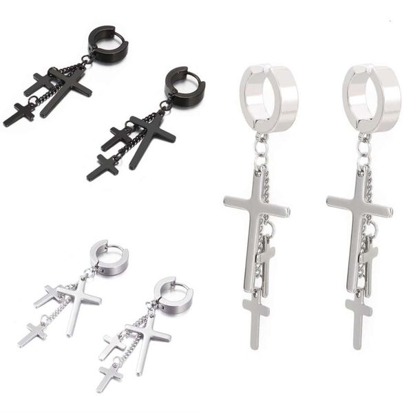 earrings japanese and korean version of three rings chain tassel cross clip earrings, Golden
earrings japanese and korean version of three rings chain tassel cross clip earrings, Golden