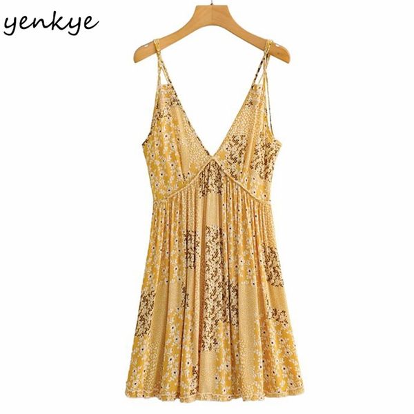 yellow vintage floral print sling dress women backless v neck sleeveless holiday summer beach short robe 210514, Black;gray
yellow vintage floral print sling dress women backless v neck sleeveless holiday summer beach short robe 210514, Black;gray