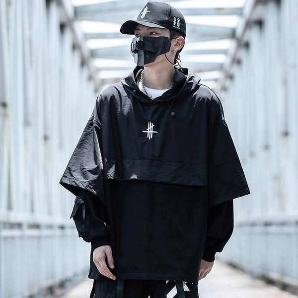men's hoodies & sweatshirts harajuku hoodie 2021 fake two piece patchwork embroidered sweatshirt pullover fall hip hop streetwear techw, Black
men's hoodies & sweatshirts harajuku hoodie 2021 fake two piece patchwork embroidered sweatshirt pullover fall hip hop streetwear techw, Black