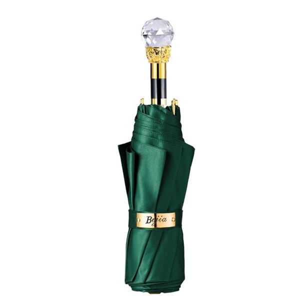 umbrellas folding luxury umbrella green gold crystal handle three fold adults sunny rain paraguas business retro u5m
umbrellas folding luxury umbrella green gold crystal handle three fold adults sunny rain paraguas business retro u5m