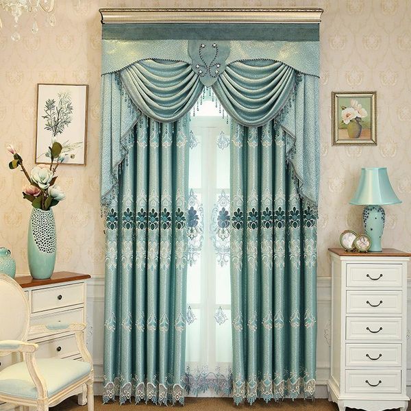 european-style curtains for living dining room bedroom jacquard embroidery fabric curtain tulle finished product customization & drapes
european-style curtains for living dining room bedroom jacquard embroidery fabric curtain tulle finished product customization & drapes