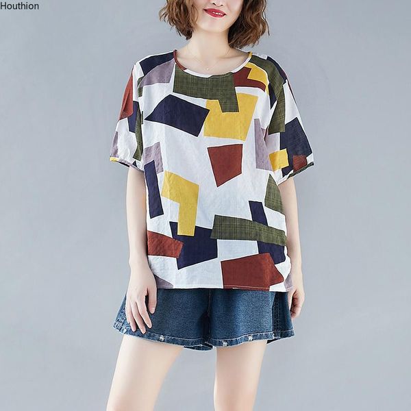 houthion short-sleeved women's t-shirt printing o-neck korean comfortable tshirt fashion casual loose cotton t shirt summer, White
houthion short-sleeved women's t-shirt printing o-neck korean comfortable tshirt fashion casual loose cotton t shirt summer, White