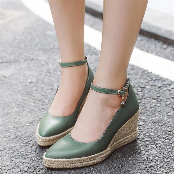 dress shoes classic wedges high heels spring casual ankle straps pumps women white green wedge wedding office for woman, Black
dress shoes classic wedges high heels spring casual ankle straps pumps women white green wedge wedding office for woman, Black