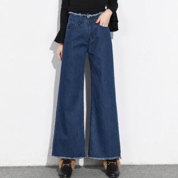women's jeans plus size 26-32high waist wide leg women pants loose full length trousers, Blue
women's jeans plus size 26-32high waist wide leg women pants loose full length trousers, Blue