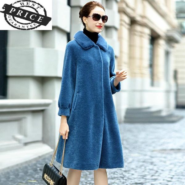 women's fur & faux autumn women clothes winter jacket real sheep shearing coats female long warm spring mink collar parka lwl13, Black
women's fur & faux autumn women clothes winter jacket real sheep shearing coats female long warm spring mink collar parka lwl13, Black