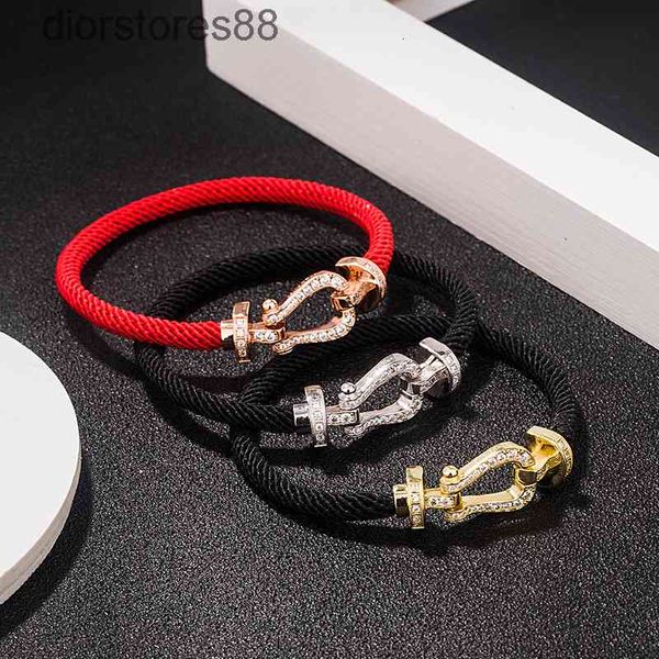 bangles bracelet s925 sterling silver u-shaped 8-shaped horseshoe buckle red rope women's micro inlaid diamond benmingnian jewelry, Black
bangles bracelet s925 sterling silver u-shaped 8-shaped horseshoe buckle red rope women's micro inlaid diamond benmingnian jewelry, Black