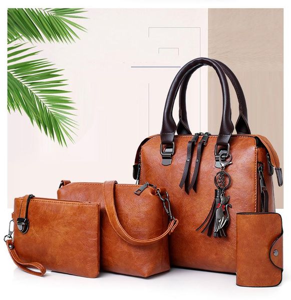 leather shoulder messenger bag tote bolsa 4pcs/set women composite ladies handbag female set 2021 evening bags
leather shoulder messenger bag tote bolsa 4pcs/set women composite ladies handbag female set 2021 evening bags
