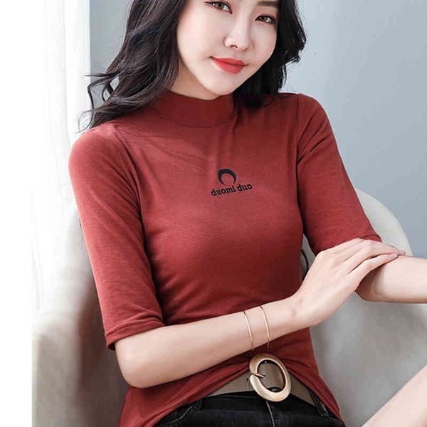 women's t-shirt thin t women elasticity woman clothes turtleneck summer new arrivals tshirt female casual tee femme ryg8, White
women's t-shirt thin t women elasticity woman clothes turtleneck summer new arrivals tshirt female casual tee femme ryg8, White