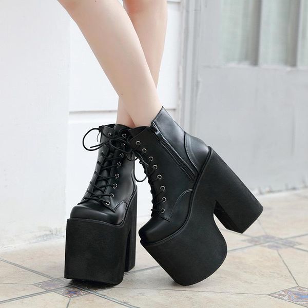 boots design female chunky high heels ankle fashion zip lace-up platform women street punk shoes womanrt, Black
boots design female chunky high heels ankle fashion zip lace-up platform women street punk shoes womanrt, Black