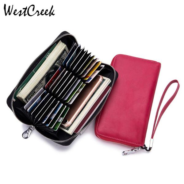 wallets westcreek rfid leather women wristlet long wallet men anti theft minimalist zipper travel passport purse by 27 card slot, Red;black
wallets westcreek rfid leather women wristlet long wallet men anti theft minimalist zipper travel passport purse by 27 card slot, Red;black