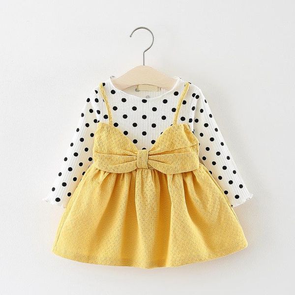 girl's dresses 0-3 years old spring and autumn girls baby long-sleeved dress polka dot bow korean splicing princess, Red;yellow
girl's dresses 0-3 years old spring and autumn girls baby long-sleeved dress polka dot bow korean splicing princess, Red;yellow