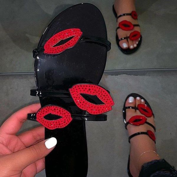 slippers large women's in 2021 summer, Black