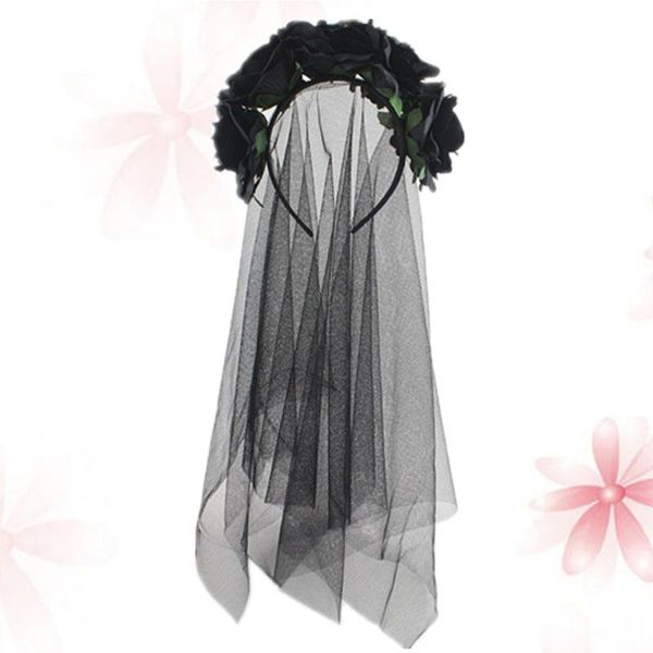 rose decor veil makeup for festival carnival party (black pattern) hair bun maker, Brown
rose decor veil makeup for festival carnival party (black pattern) hair bun maker, Brown