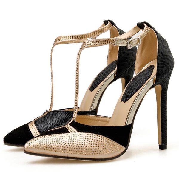 luxury shoes women designers rhinestone pumps ankle buckle strap color stitching wedding party female high heels sandals, Black
luxury shoes women designers rhinestone pumps ankle buckle strap color stitching wedding party female high heels sandals, Black