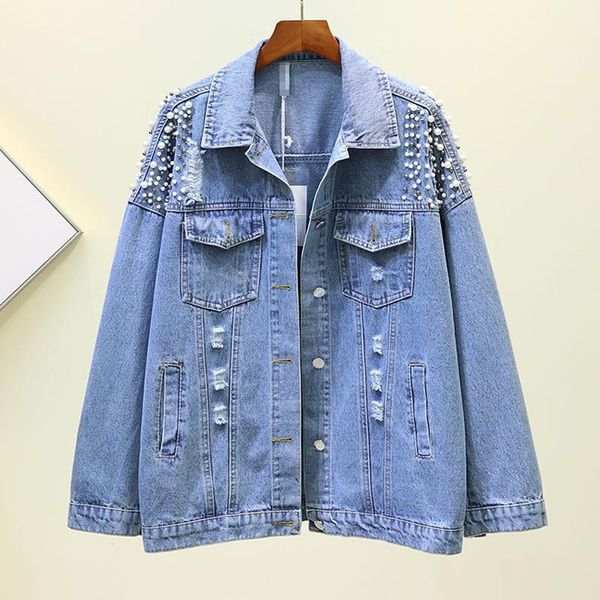 women's jackets heavy industry nailing pearl mesh red denim coat loose hole jean jacket tide lady leisuer autumn jeans coats top, Black;brown
women's jackets heavy industry nailing pearl mesh red denim coat loose hole jean jacket tide lady leisuer autumn jeans coats top, Black;brown