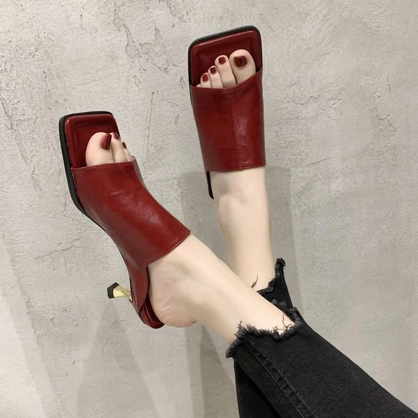 slippers mhyons fashion brand women slipper square toe outdoor summer sandals ladies elegant high heel dress slides shoes, Black
slippers mhyons fashion brand women slipper square toe outdoor summer sandals ladies elegant high heel dress slides shoes, Black