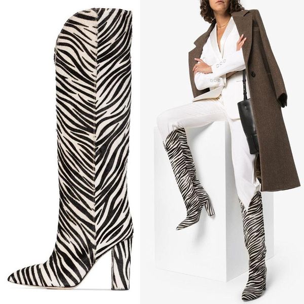 boots single color contrast pattern super high thick heel pointed sleeve 40-45 large size fashionable, Black
boots single color contrast pattern super high thick heel pointed sleeve 40-45 large size fashionable, Black
