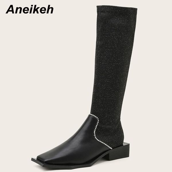 boots aneikeh winter square toe bling roman knee-high women shoes fashion basic patent leather party slip-on solid british style, Black
boots aneikeh winter square toe bling roman knee-high women shoes fashion basic patent leather party slip-on solid british style, Black