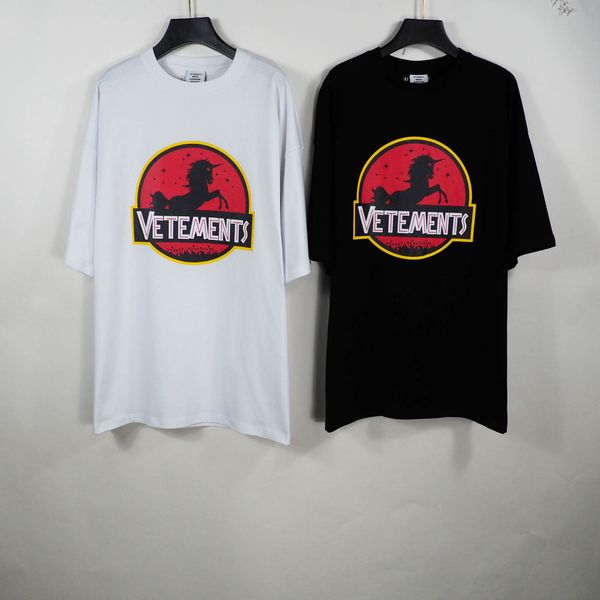 21ss unicorn print vtm men's and women's short-sleeved t shirts high street round neck half-sleeved loose tide, White;black
21ss unicorn print vtm men's and women's short-sleeved t shirts high street round neck half-sleeved loose tide, White;black
