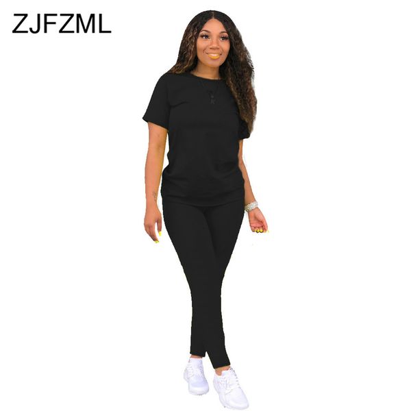 fashion solid fitness 2pcs tracksuits for women round neck short sleeve regular tee skinny legging bottom casual streetwears 210520, White
fashion solid fitness 2pcs tracksuits for women round neck short sleeve regular tee skinny legging bottom casual streetwears 210520, White