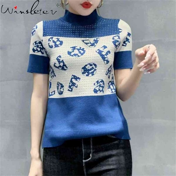 spring summer european clothes knit vintage t-shirt fashion shiny diamonds print letter women slim tees t13506a 210421, White
spring summer european clothes knit vintage t-shirt fashion shiny diamonds print letter women slim tees t13506a 210421, White