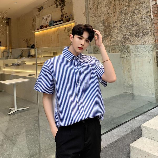 male women streetstyle fashion couple shirts men can be worn before back stripe short sleeve men's casual, White;black
male women streetstyle fashion couple shirts men can be worn before back stripe short sleeve men's casual, White;black