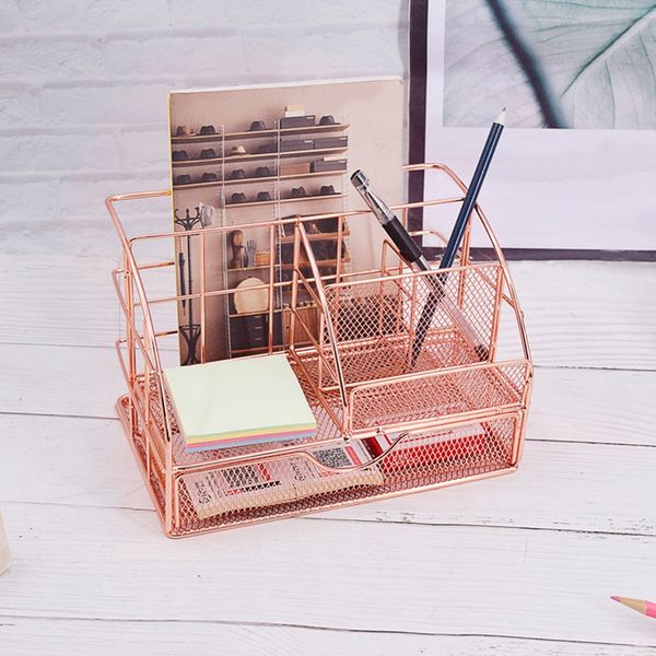 Design Mesh Home Office Desk Organizer Office Supplies Accessories With Drawer For Home Office Desktop Rose Gold Storage Box
Design Mesh Home Office Desk Organizer Office Supplies Accessories With Drawer For Home Office Desktop Rose Gold Storage Box