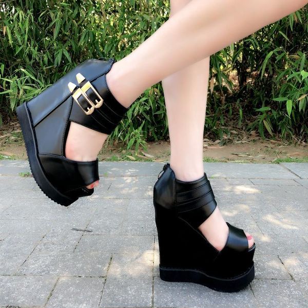 sandals slope women's summer 2021 joker platform thick bottom 15cm white super high heel 34 small size tide, Black
sandals slope women's summer 2021 joker platform thick bottom 15cm white super high heel 34 small size tide, Black