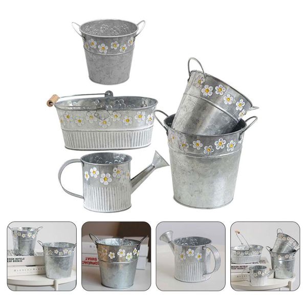 5pcs country vintage style rustic metal garden decor bucket flower holder vases
5pcs country vintage style rustic metal garden decor bucket flower holder vases