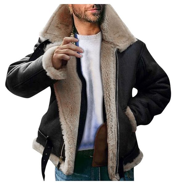 men's imitation fur et, thick coat, lapel, long sve, quilted, retro style, cashmere and sheep, large, Black;brown
men's imitation fur et, thick coat, lapel, long sve, quilted, retro style, cashmere and sheep, large, Black;brown