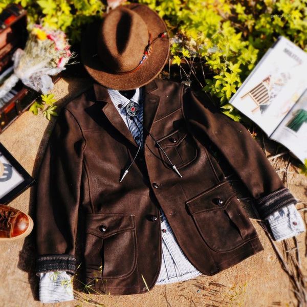 special herringbone craft pattern double layer sheepskin safari jacket norfolk suit men's khaki rl style leather & faux, Black
special herringbone craft pattern double layer sheepskin safari jacket norfolk suit men's khaki rl style leather & faux, Black