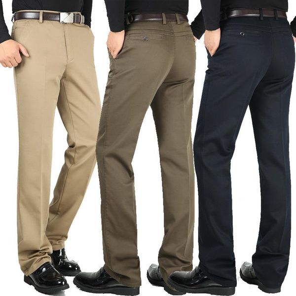 men's pants fashion style high waist thick loose elastic cotton trousers autumn winter casual middle-aged men solid long, Black
men's pants fashion style high waist thick loose elastic cotton trousers autumn winter casual middle-aged men solid long, Black