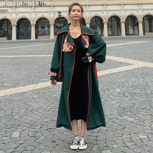 women's trench coats women's windbreaker 2021 spring autumn long style fashion stitching plaid korean loose lapel double breasted j, Tan;black
women's trench coats women's windbreaker 2021 spring autumn long style fashion stitching plaid korean loose lapel double breasted j, Tan;black