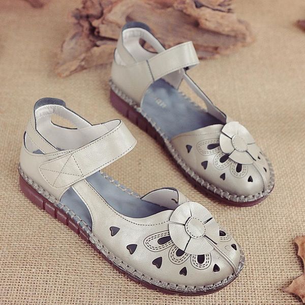 sandals summer women's shoes national style genuine leather hollow soft flat casual mother, Black
sandals summer women's shoes national style genuine leather hollow soft flat casual mother, Black