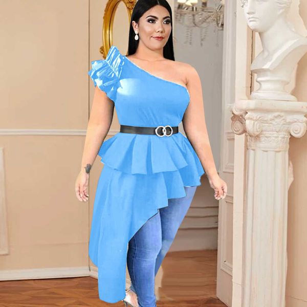 plus size one shoulder long blouse women irregular ruffles party club wear cotton shirts summer clothing dropshipping 2021, Black
plus size one shoulder long blouse women irregular ruffles party club wear cotton shirts summer clothing dropshipping 2021, Black