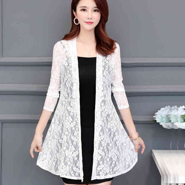 women's knits & tees summer cardigan coat women thin nine quarter sleeve ladies hollow out lace blouse shirt plus size s q4ge, White
women's knits & tees summer cardigan coat women thin nine quarter sleeve ladies hollow out lace blouse shirt plus size s q4ge, White
